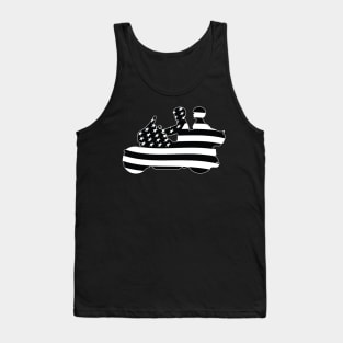 Patriotic American Flag Touring Motorcycle Tank Top